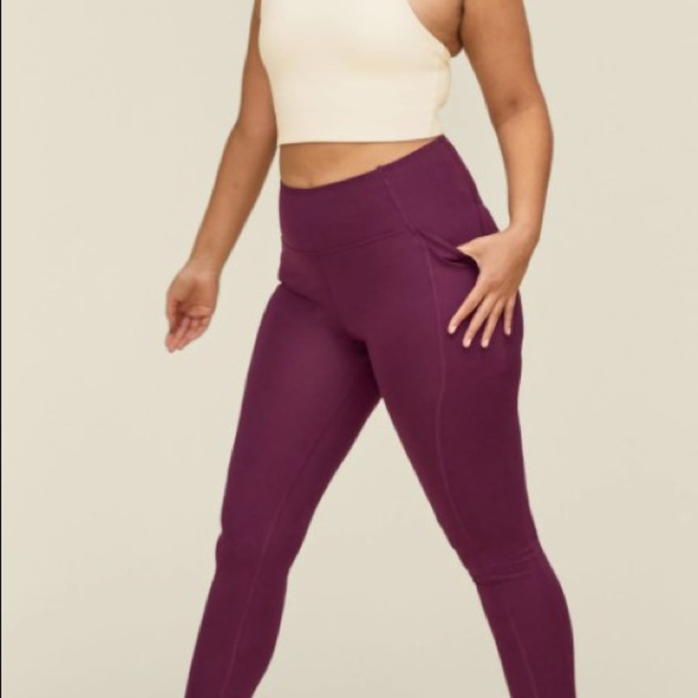NWT Girlfriend Collective High Rise Legging Plum M
